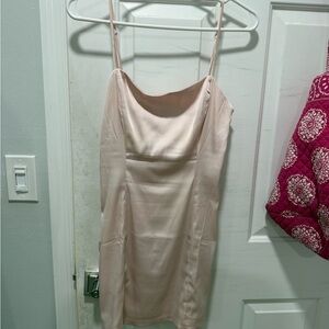 Aritzia Shimmer Satin Dress - Pink